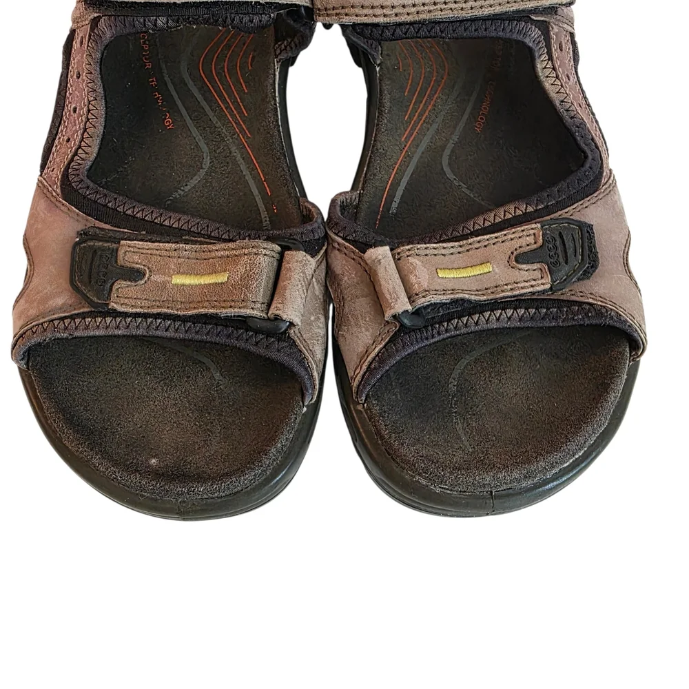 Ecco Yucatan Sandals Mens 45 (11 Or 11.5) Brown Adjustable Hiking Camping Trail‎